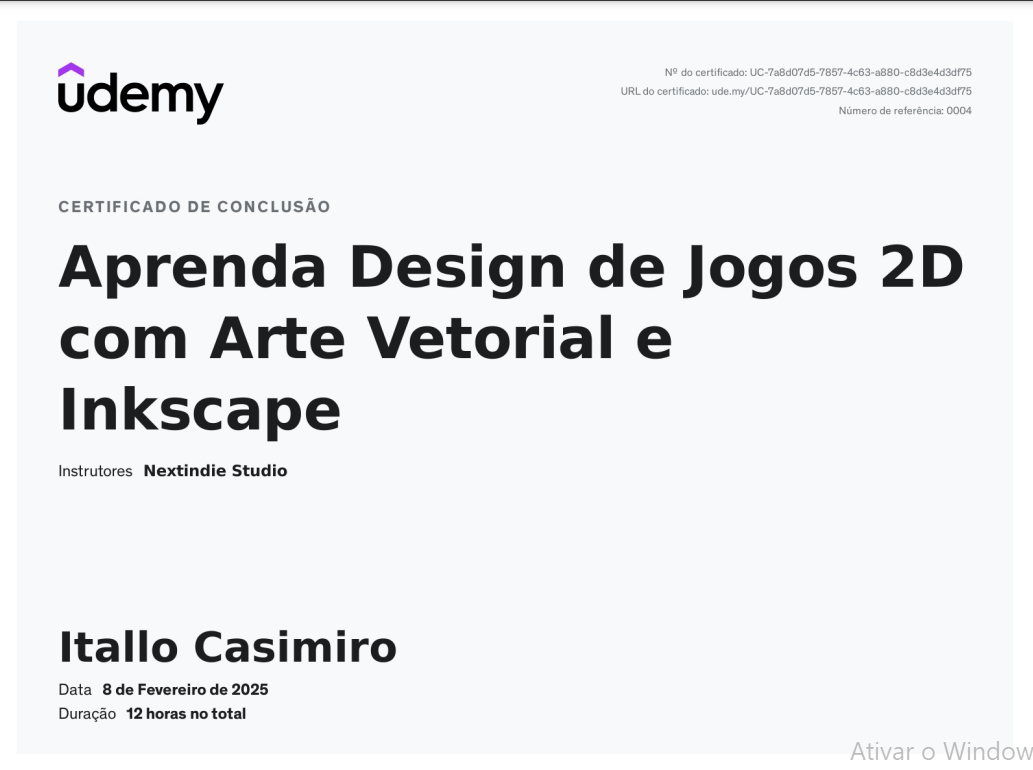 Certificado de Game Design
